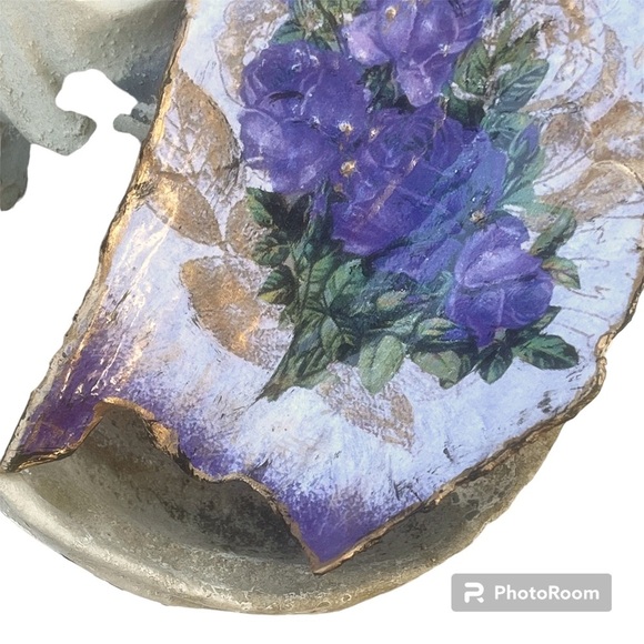 Vintage Print Sea Shell Trinket Decor - Picture 5 of 6